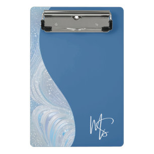 Luxury Iridescent Blue Gradient  Mini Clipboard