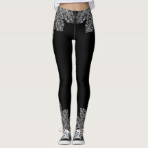 Luxury Italian Lace Pattern White on Black