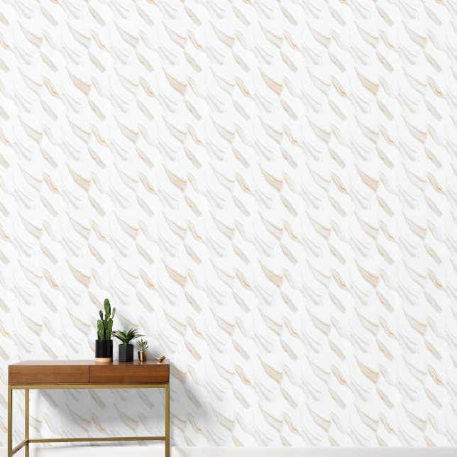Luxury Italian Marble Waves  Wallpaper (Hallway)