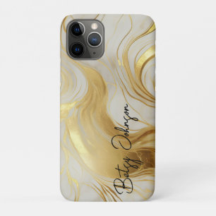 Luxury Ivory and Gold Marbled iPhone 11 Pro Case