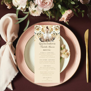 Luxury Ivory & Gold Quinceañera  Menu