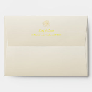 Luxury Ivory & Gold Wedding Envelope