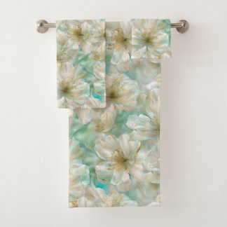 Luxury Jasmine Floral Calming Bath Towel Set
