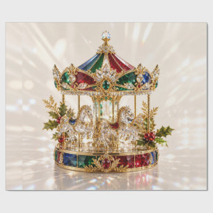 Luxury Jewel Carousel Christmas Wrapping Paper