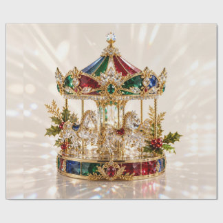 Luxury Jewel Carousel Christmas Wrapping Paper