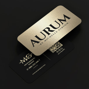 Luxury Jewellery Designer Black Faux Gold Business Card