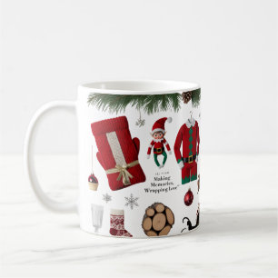 Luxury Knitted Elf Team Holiday Collage Classic Coffee Mug