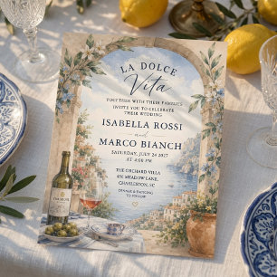 Luxury La Dolce Vita Amalfi Coast  Invitation