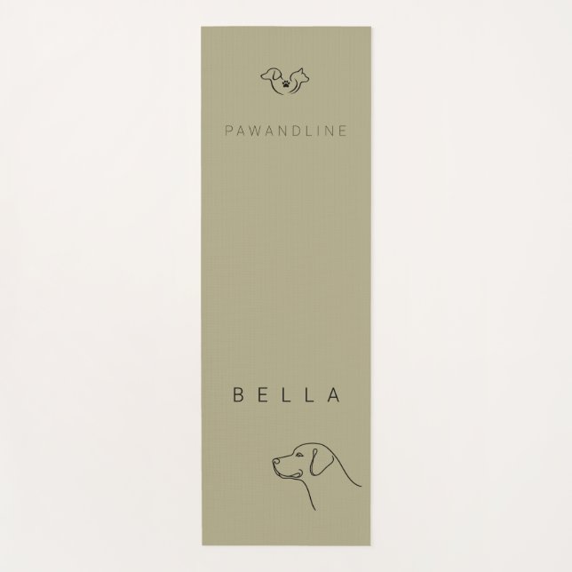 Luxury Labrador Yoga Mat | Personalized Name (Front)