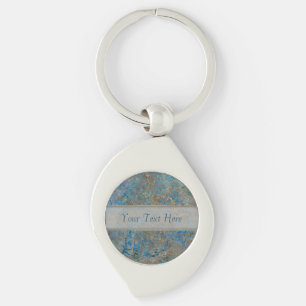 Luxury Lapis Lazuli Blue and Gold Marble Key Ring