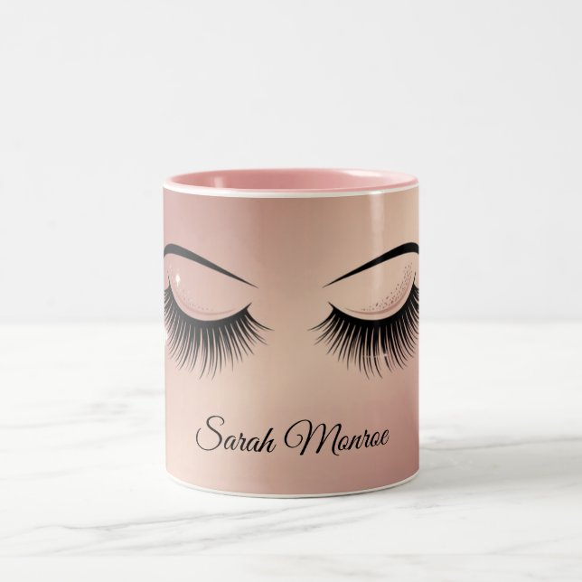 Luxury Lash  Design Two-Tone Coffee Mug (Center)