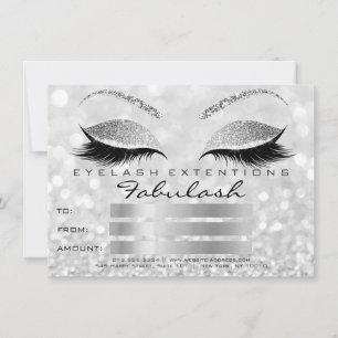 Luxury Lashes Silver Grey Makeup Certificate Gift1