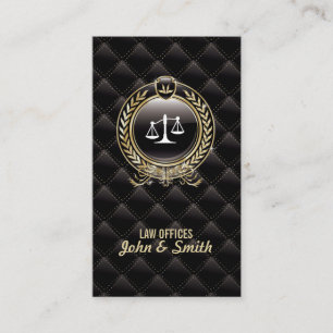 Luxury Lawyer Attorney Dark Law Office Business Card