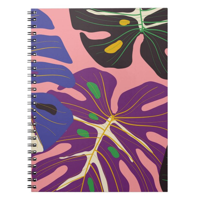 Luxury leaf art deco wallpaper. Nature background. Notebook (Front)