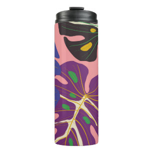 Luxury leaf art deco wallpaper. Nature background. Thermal Tumbler