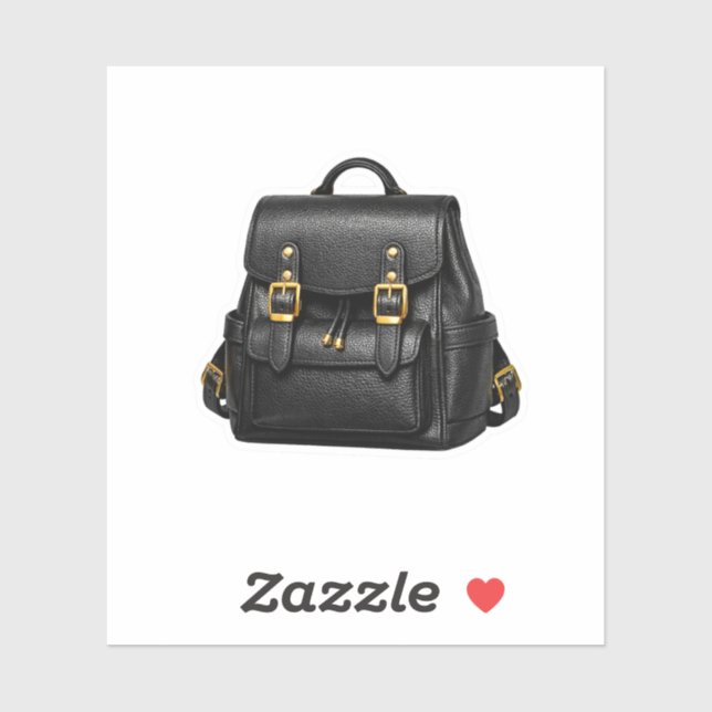 Luxury Leather Backpack Sticker Elegant Aesthetic  (Sheet)