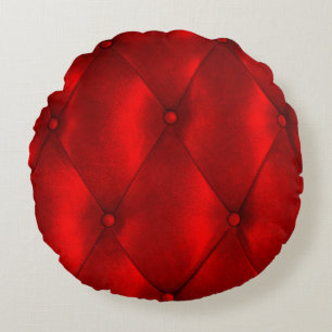 Luxury leather button chair texture round cushion