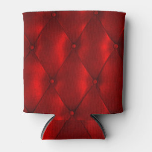 Luxury Leather: Buttoned Texture Elegance. Can Cooler