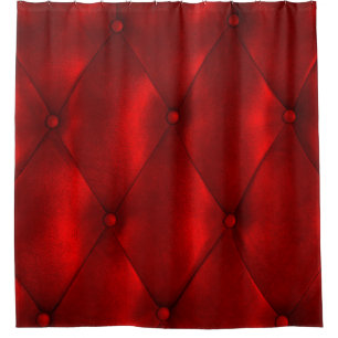 Luxury Leather: Buttoned Texture Elegance. Shower Curtain