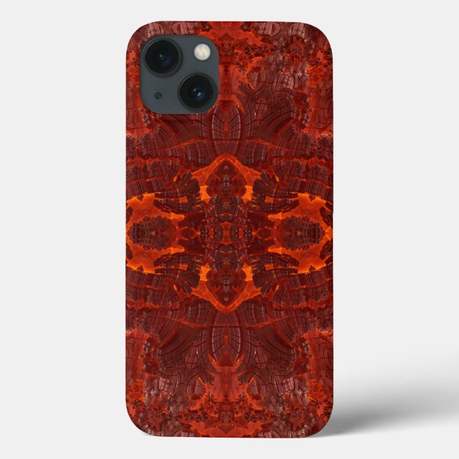 Luxury Leather Textured Golden Brown Pattern Case-Mate iPhone Case (Back)