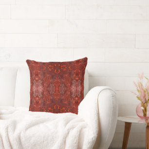 Luxury Leather Textured Golden Brown Pattern Cushion