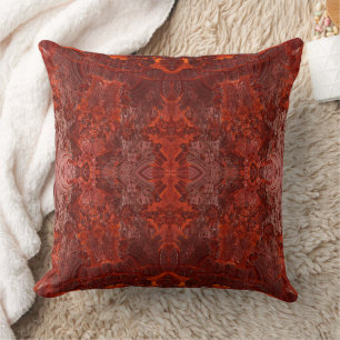 Luxury Leather Textured Golden Brown Pattern Cushion