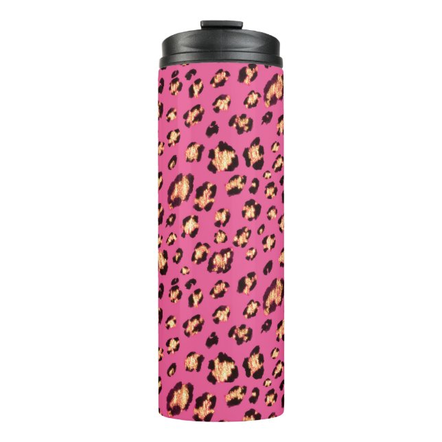 Luxury leopard thermal tumbler (Front)