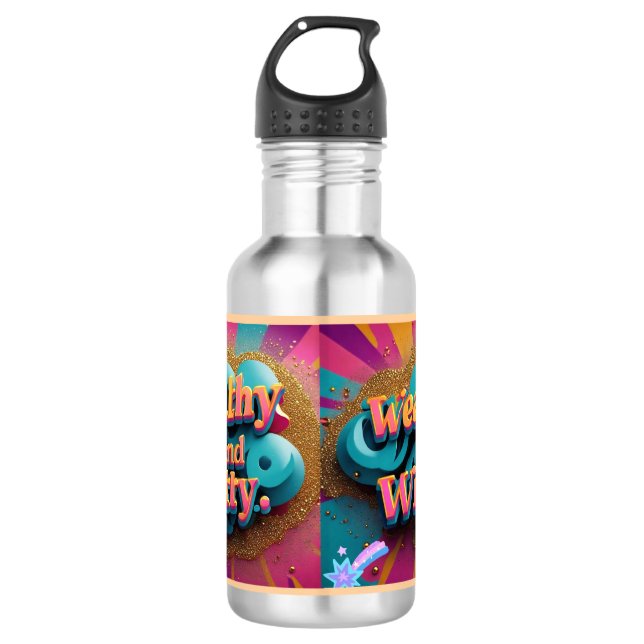 "Luxury Lifestyle Jokes" 532 Ml Water Bottle (Front)