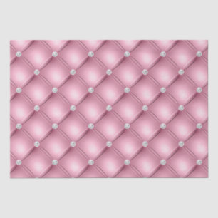 Luxury Light Pink Diamond Tufted Pattern Tissue Paper