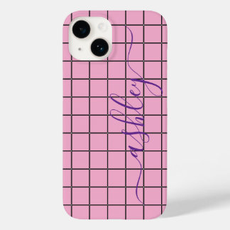 Luxury Light Pink Phone Case with Custom Name.