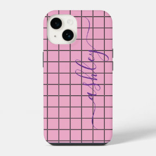 Luxury Light Pink Phone Case with Custom Name.