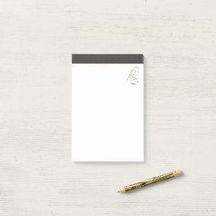 Luxury Line Art Bird Kids Personalised Name Post-it Notes