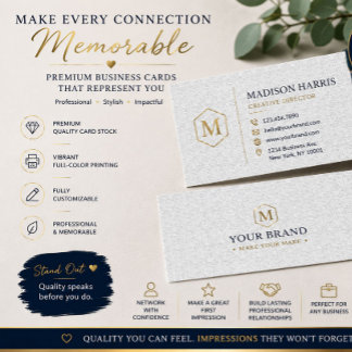 Luxury Linen Business Cards Template