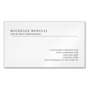 Luxury Linen Classical Plain Professional Magnetic Business Card