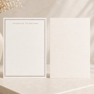 Luxury Linen Ivory Natural Custom Letterhead
