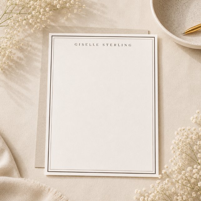 Luxury Linen Natural Custom Letterhead (Creator Uploaded)