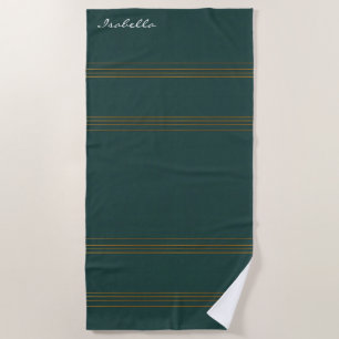 Luxury Linen Popular Green Gold Texture Collection Beach Towel