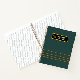 Luxury Linen Popular Green Gold Texture Collection Notebook