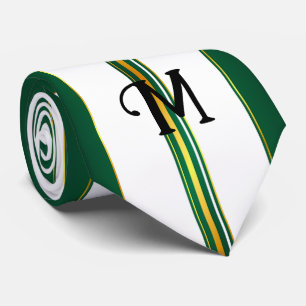 Luxury Linen Trendy Green Gold Texture Collection Tie