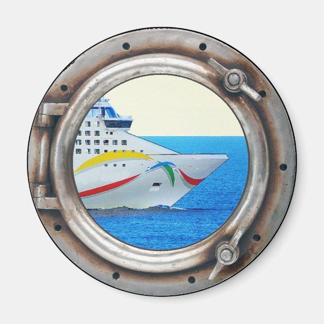 Luxury Liner Porthole View Magnet (Front)