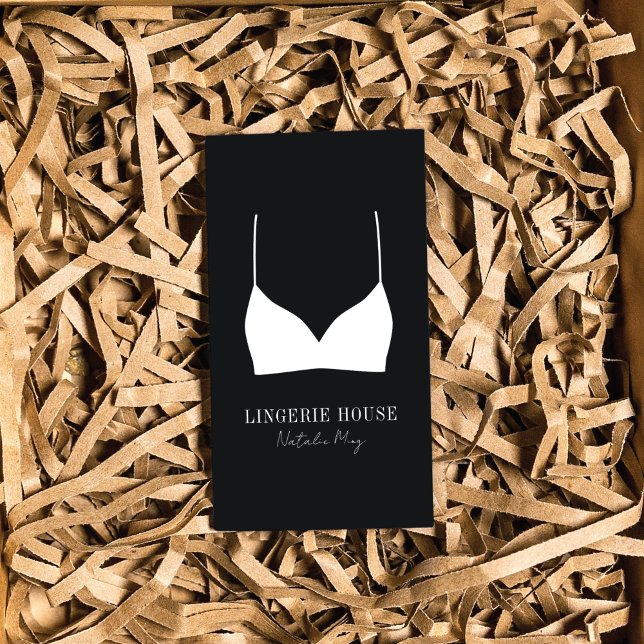 Luxury Lingerie Boutique Logo Business Card (Creator Uploaded)