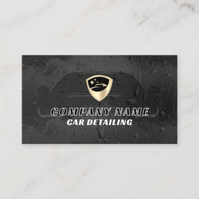 Luxury logo car detailing Business Card (Front)
