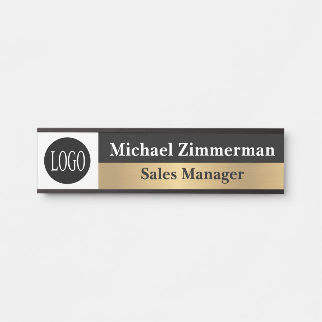 Luxury Logo Office Door Sign (Front)