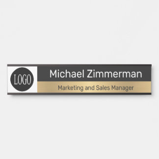 Luxury Long Name Logo Office Door Sign