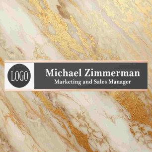 Luxury Long Name Logo Office Door Sign