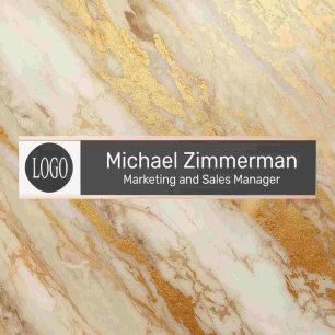 Luxury Long Name Logo Office Door Sign
