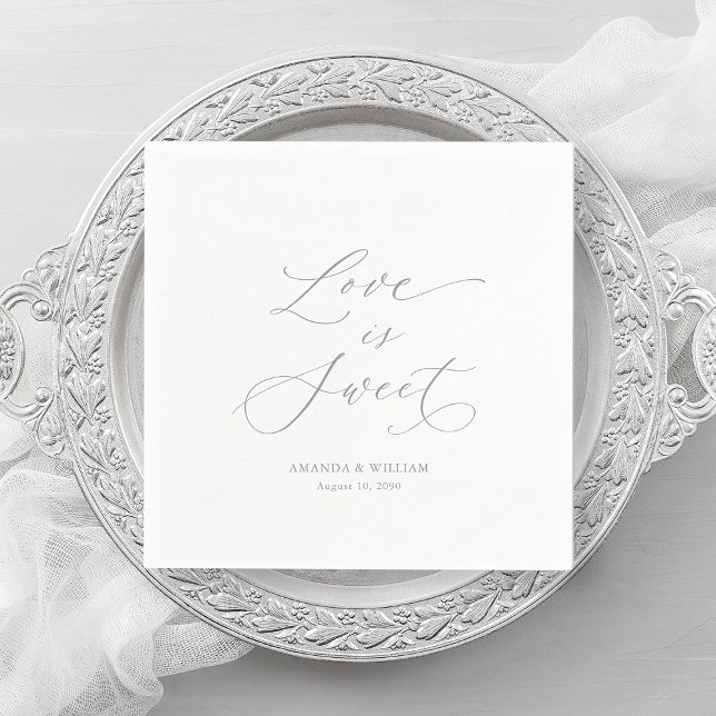 Luxury “Love Is Sweet” Wedding Napkin (Creator Uploaded)