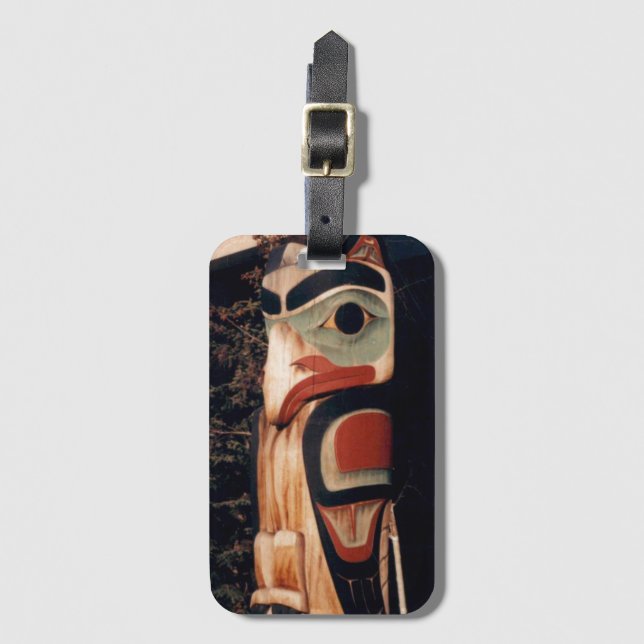 Luxury Luggage Tag Totem Pole Photo Designed (Front Vertical)