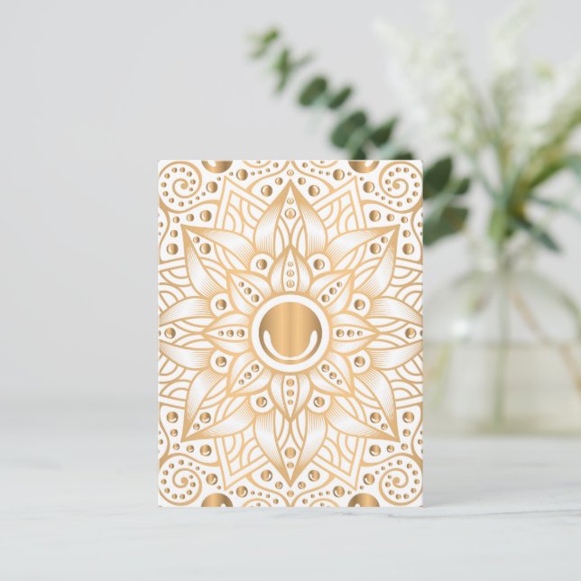 Luxury Mandala 11 Holiday Postcard (Standing Front)