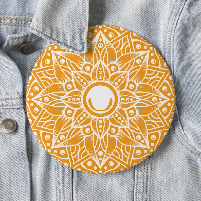 Luxury Mandala 13 6 Cm Round Badge (In Situ)